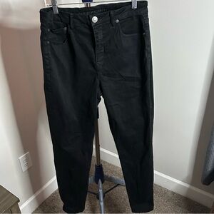 American Eagle Curvy Hi-Rise Jegging Black Stretch Jeans Size 12 Long
